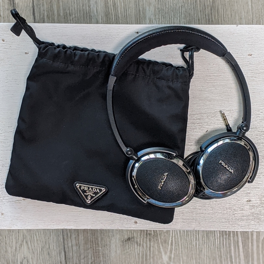 Prada headphones with protective bag